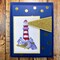 Deep Red Stamps Lighthouse Cottage Rubber Cling Stamp 2.2 x 3.2 inches